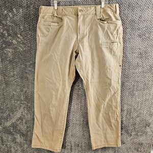 Noble Outfitters Men's Khaki Work Pants Size 40x32 Straight Leg Utility Cargo